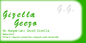 gizella geczo business card